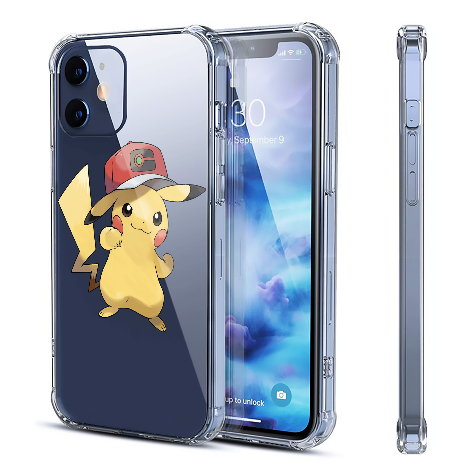 （画像用） ポケットモンスター Pokémon 【iPhone 12シリーズ対応】透明スマホケース（クリアソフトケース）